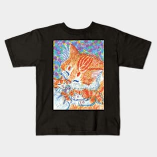 Orange ginger tabby Kids T-Shirt